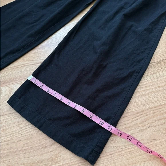 Abercrombie & Fitch Linen Wide Leg Black Pants Small Petite - Picture 8 of 11